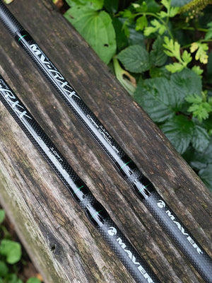 This is a picture of the new maver mv-rxx carp waggler float rods. Whether it i s fishing on the bottom or up in the water on pellet waggler, these rods will more than cope with both styles. Available in 10' and 11' versions.