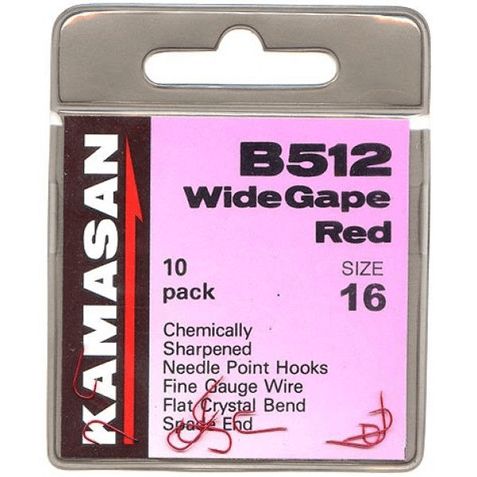 KAMASAN B512 (Micro Barbed - Spade End - Red) (Packs of 10)