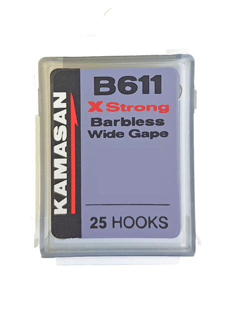 KAMASAN B611 X STRONG (Barbless - Spade End) (Boxes of 25)