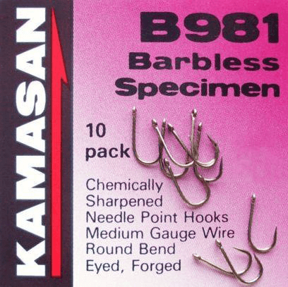 KAMASAN B981 (Barbless - Eyed) (Boxes of 25)