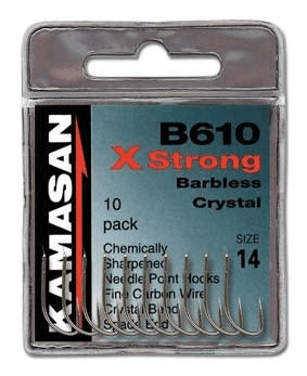 KAMASAN B610 X STRONG (Barbless - Spade End) (Packs of 10) - REDUCED TO CLEAR