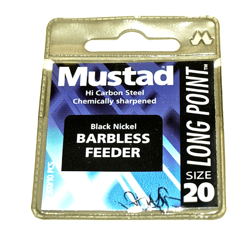 MUSTAD BARBLESS FEEDER (Barbless - Spade End)