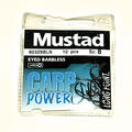 MUSTAD CARP POWER HOOKS (Barbless - Eyed)