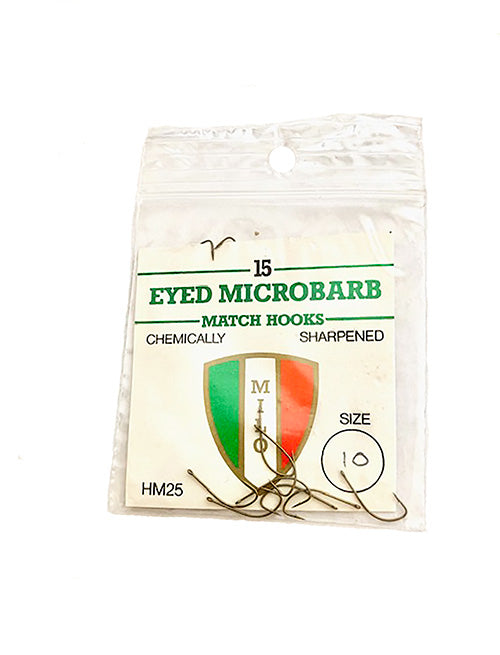 MILO EYED MICROBARB MATCH HOOKS (Micro Barbed - Eyed)