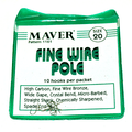 MAVER FINE WIRE POLE HOOKS (Micro Barbed - Spade End)
