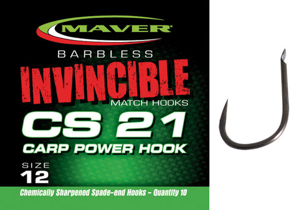 MAVER INVINCIBLE CS21 CARP POWER (Barbless - Spade End)