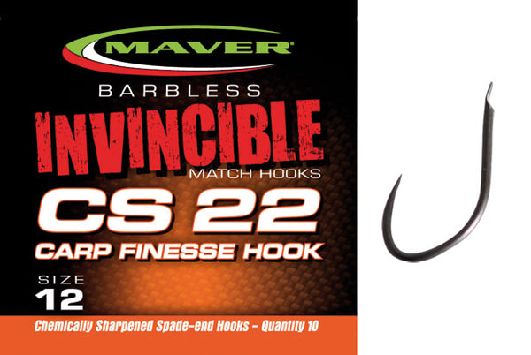 MAVER INVINCIBLE CS22 CARP FINESSE (Barbless - Spade End)