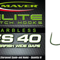 MAVER ELITE MATCH ES40 SILVERFISH WIDE GAPE (Barbless Spade End)