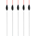 This is the picture of the MAVER SIGNATURE SERIES 7 Pole float range.  An in-line rugby ball-shaped pattern featuring a hollow bristle and carbon stem. The Signature Series 7 is the ideal float for use on deeper mixed fisheries where delicate bite indication is a must when hoping to catch a variety of species of all sizes, yet remaining strong enough to not let you down. Provides finesse and reliability in equal measure.    AVAILABLE IN 5 SIZES