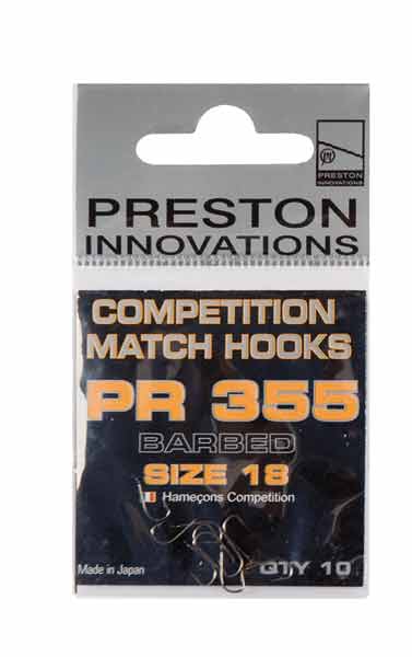 PRESTON INNOVATIONS PR 355 HOOKS (Micro Barbed - Spade End)