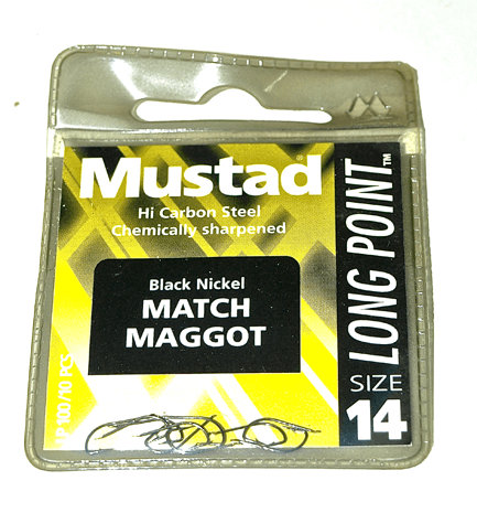 MUSTAD MATCH MAGGOT HOOKS (Micro Barbed - Spade End)