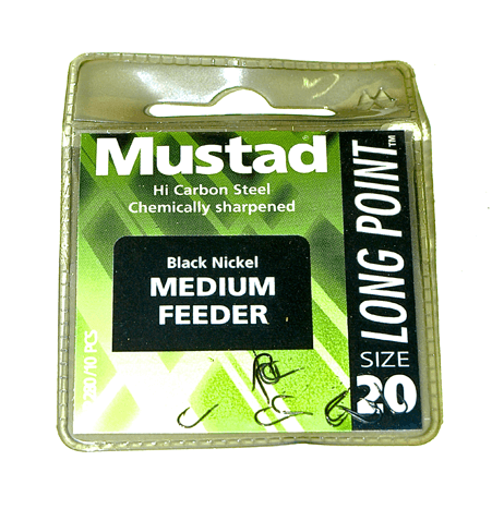 MUSTAD MEDIUM FEEDER HOOKS (Micro Barbed - Spade End)