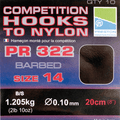 PRESTON INNOVATIONS PR 322 HOOKS TO NYLON (Barbed)