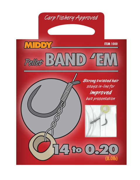 MIDDY PELLET BAND EM HOOKS TO NYLON