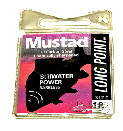 MUSTAD STILLWATER POWER HOOKS (Barbless - Spade End)