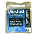 MUSTAD WIDE GAPE CANAL SEED HOOKS (Micro Barbed - Spade End)