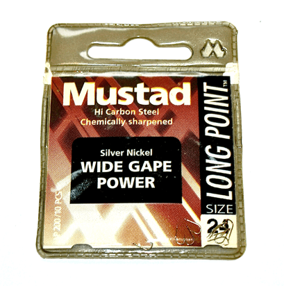MUSTAD WIDE GAPE POWER (Micro Barbed - Spade End)