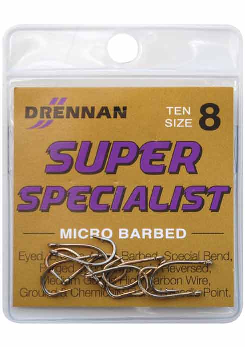 DRENNAN SUPER SPECIALIST MICRO BARBED HOOKS