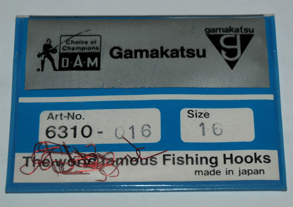 GAMAKATSU ORIGINAL 6310 HOOKS (Spade End - Micro Barbed - Red)