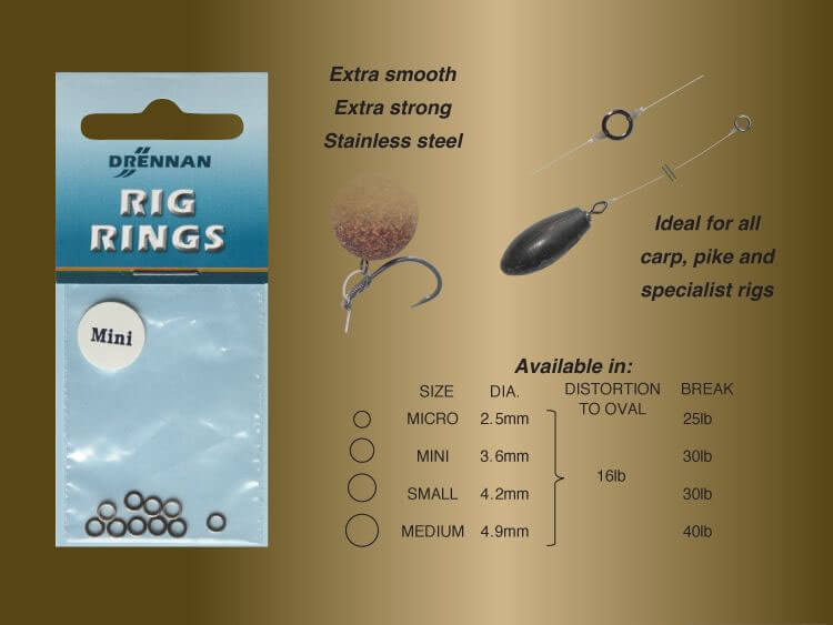 Micro Rigging Ring DRENNAN RIG RINGS - MICRO – Fisherman's Friend