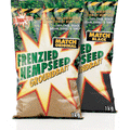 This is a picture of the Dynamite Baits frenzied hempseed match original and match black ground baits.